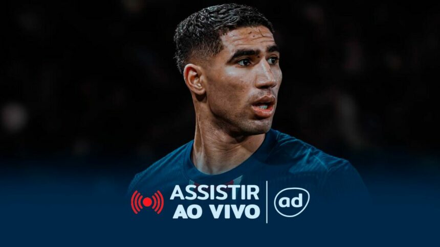 Hakimi na arte onde assistir ao jogo PSG x Arsenal pela Liga dso Campeões