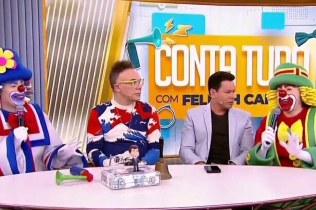 Patati, Patatá, Felipeh Campos e Marcão do Povo na bancada do Primeiro Impacto