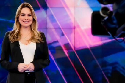 Rachel Sheherazade nos bastidores do SBT Brasil