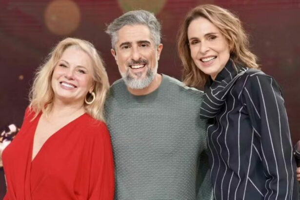 Vera Fischer e Silvia Pfeifer, ao lado de Marcos Mion, no Caldeirão