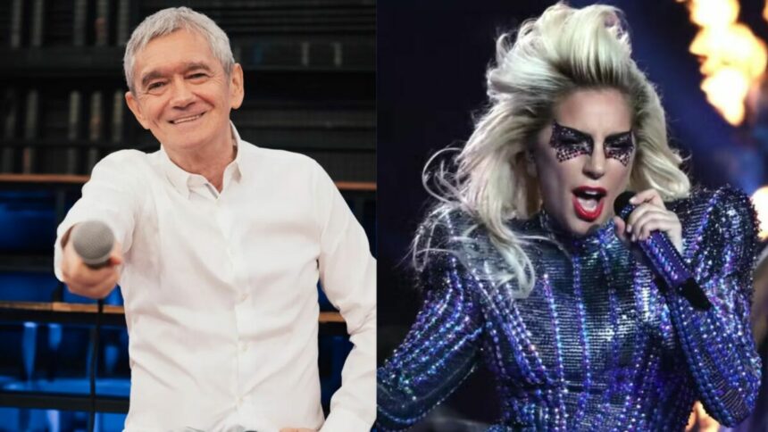 serginho groisman e lady gaga em uma montagem