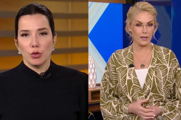 Adriana Perroni, no Fala Brasil, e Ana Hickmann, no Hoje em Dia, em uma montagem
