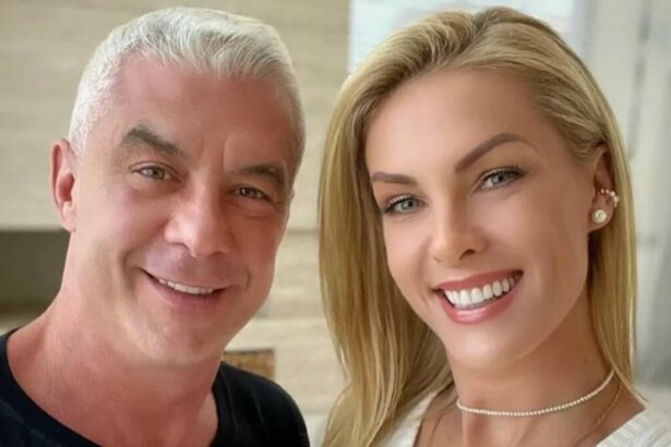 Alexandre Correa e Ana Hickmann, em foto posada juntos e sorridentes