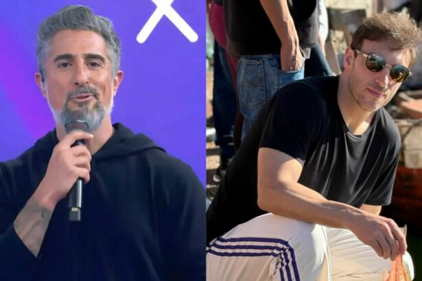 Marcos Mion e Leo Lins em uma montagem