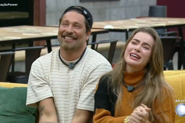Rayanne e Victor felizes ao receberam a Herança da DR no Power Couple