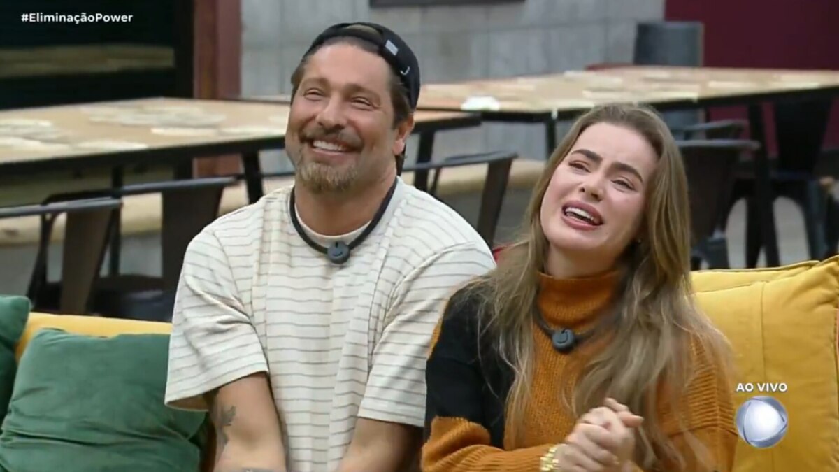 Rayanne e Victor felizes ao receberam a Herança da DR no Power Couple