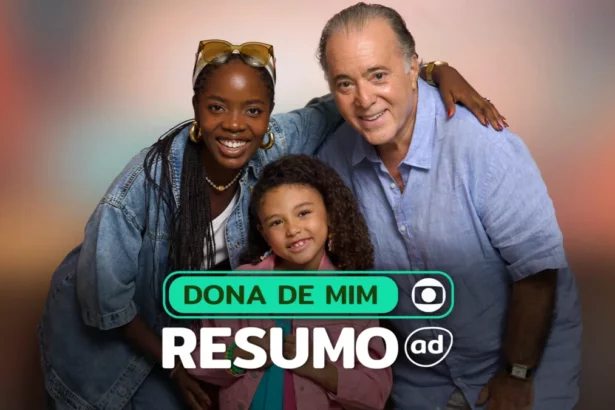 Protagonistas na arte do resumo de Dona de Mim