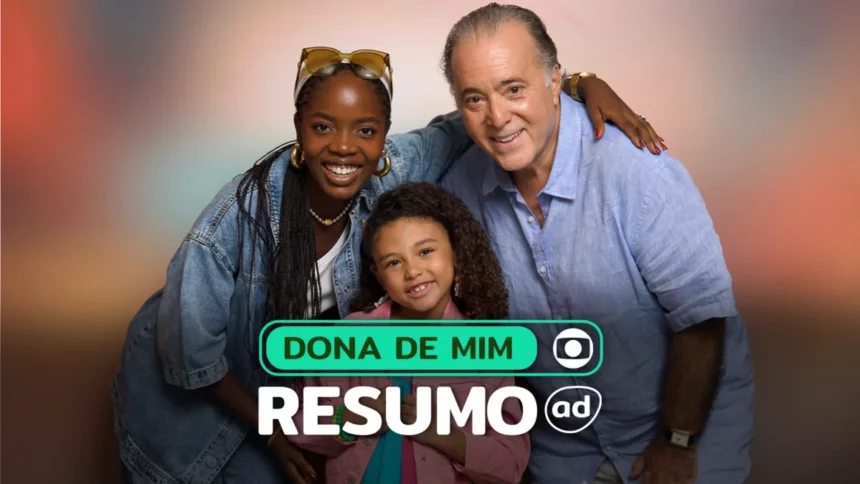 Protagonistas na arte do resumo de Dona de Mim