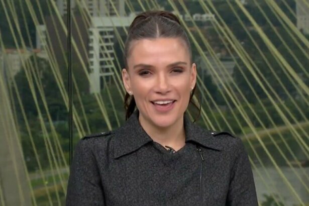 Sabina Simonato sorridente em trecho de participação no Bom Dia Brasil