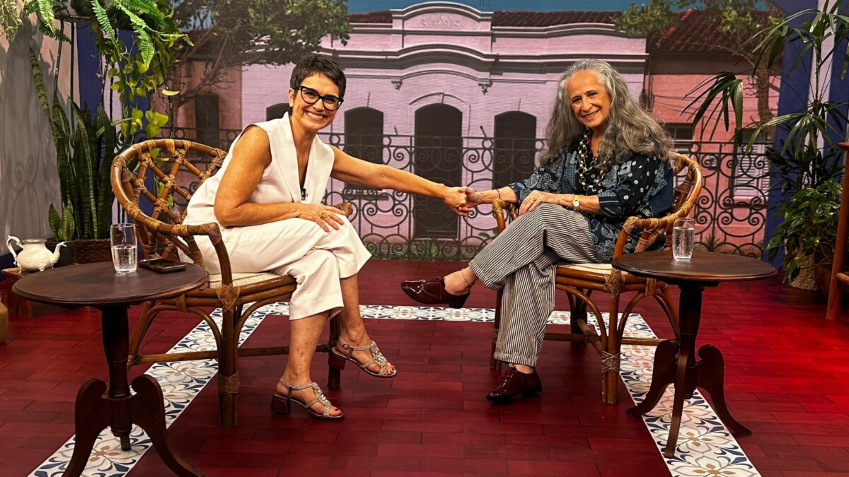 Sandra Annenberg e Maria Bethânia e trecho de entrevista para o Globo Repórter especial Personalidades