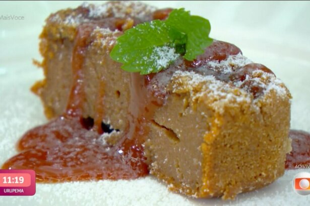Sobremesa de goiabada em trecho de receita no Mais Você