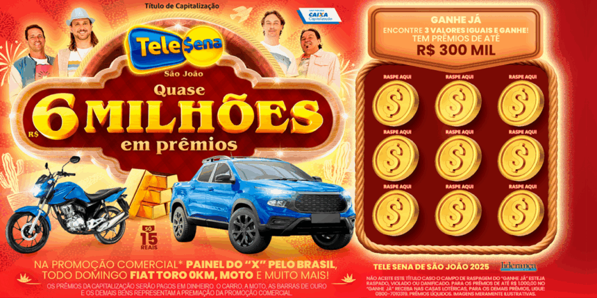 Bilhete da Tele Sena de São João 2025