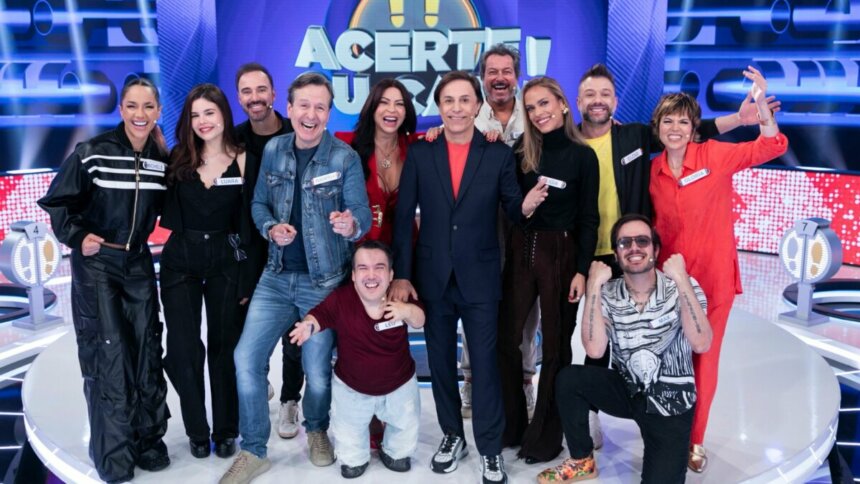 Tom Cavalcante e elenco do Acerte ou Caia, episódio de 15 de junho