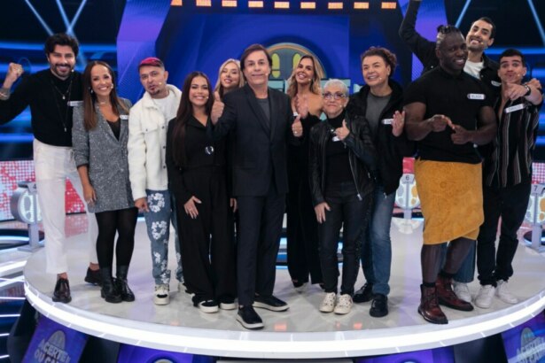 Tom Cavalcante e elenco do Acerte ou Caia, episódio de 22 de junho