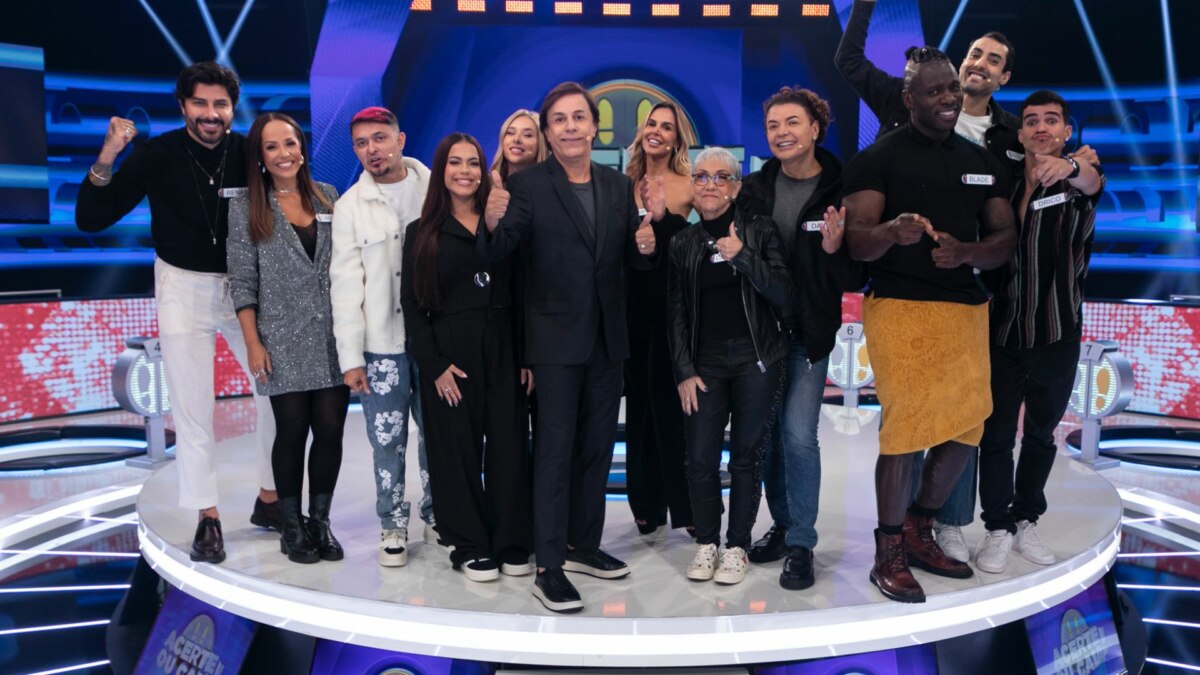 Tom Cavalcante e elenco do Acerte ou Caia, episódio de 22 de junho