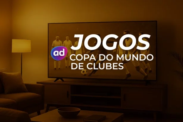 Logo da programação de Jogos de Hoje da Copa do Mundo de Clubes na TV Globo