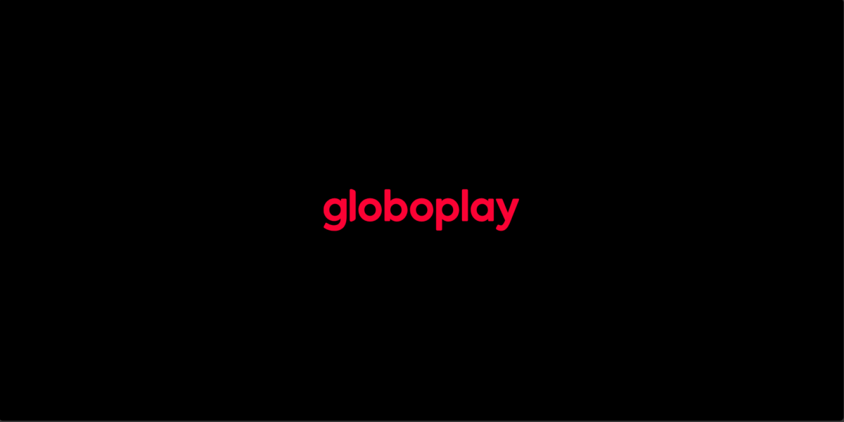 Novo Logo do Globoplay em vermelho com fundo preto