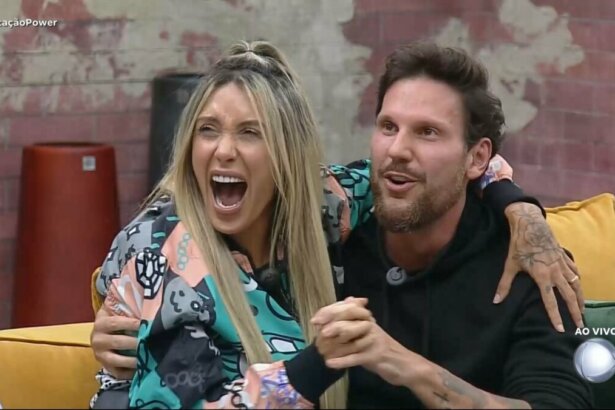 Tali e Pessina celebram vitória na 7ª Prova dos Casais do Power Couple Brasil
