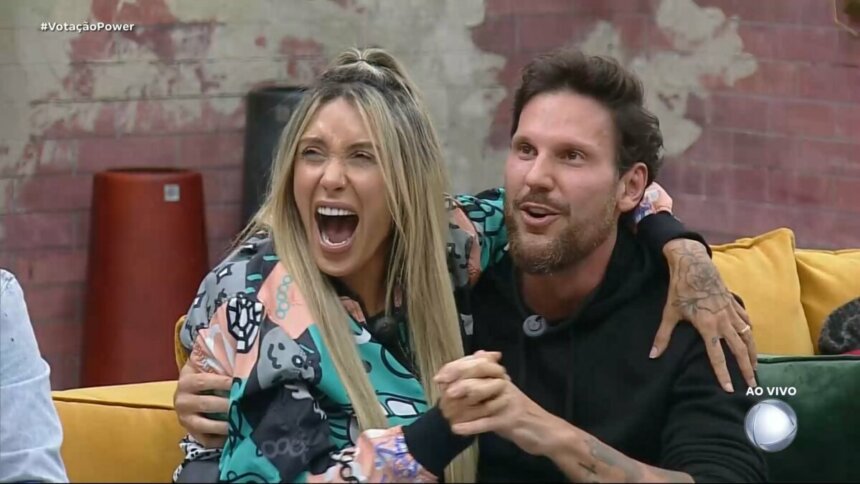 Tali e Pessina celebram vitória na 7ª Prova dos Casais do Power Couple Brasil