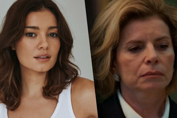 Sophie Charlotte divide tela com Deborah Bloch como Odete Roitman de Vale Tudo. Sophie está alegre, Odete está triste