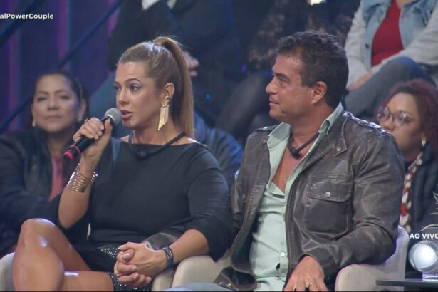 Adriana e Dhomini em trecho da final do Power Couple