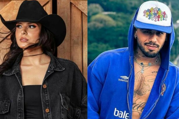 Ana Castela e Zé Felipe em uma montagem