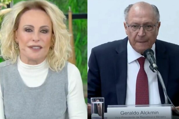 Ana Maria Braga e Geraldo Alckmin em uma montagem