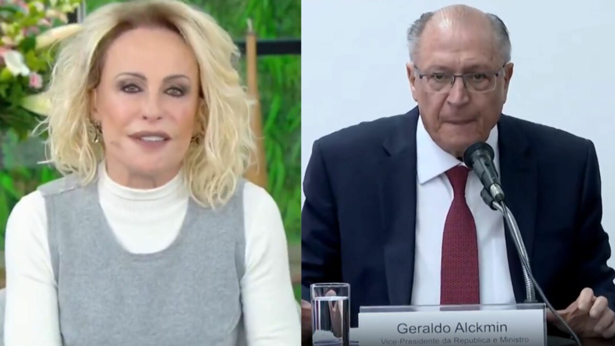 Ana Maria Braga e Geraldo Alckmin em uma montagem