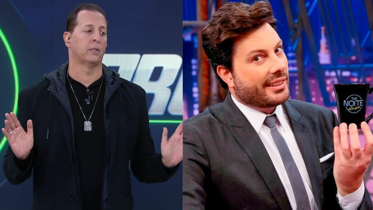 Benjamin Back e Danilo Gentili em uma montagem no Arena SBT e The Noite