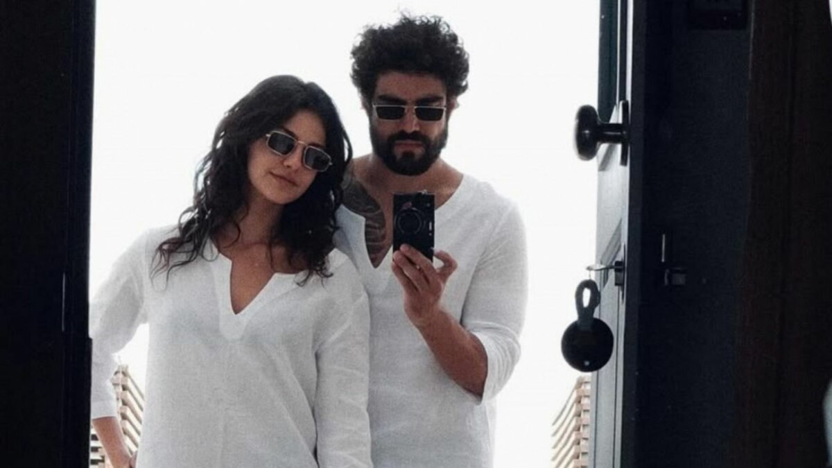 Caio Castro e Vitória Bohn juntos em clima de romance em viagem de Portugal