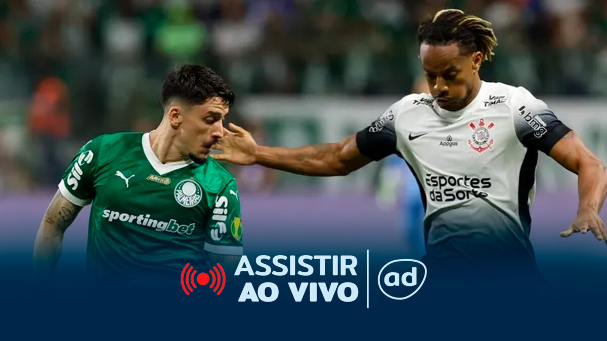 Jogadores na arte onde assistir ao jogo Corinthians x Palmeiras pela Copa do Brasil