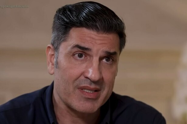 Edu Guedes emocionado em trecho de entrevista ao Domingo Espetacular
