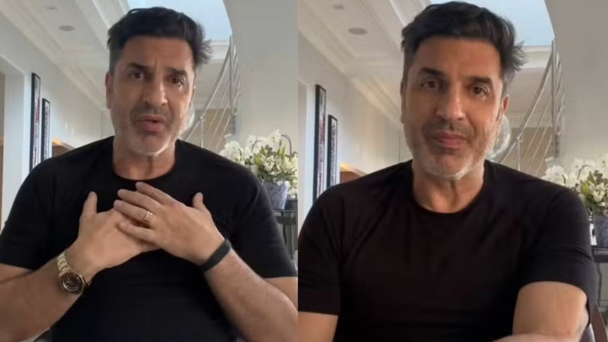 Edu Guedes, vestindo camiseta preta, em trecho do vídeo após receber alta do hospital, depois de cirurgia de câncer