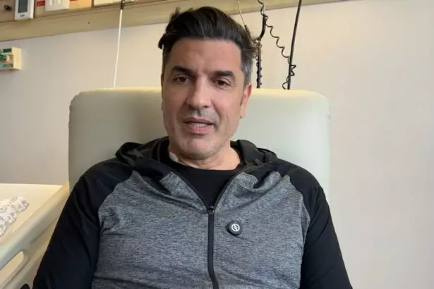 Edu Guedes em trecho de vídeo gravado no hospital após cirurgia