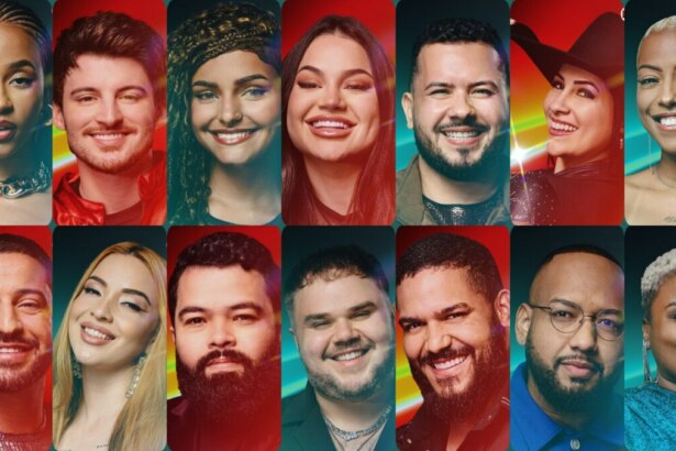 Montagem com o elenco dos 14 participantes do Estrela da Casa 2