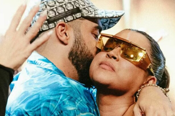 Gominho abraçando e beijando Preta Gil antes da morte