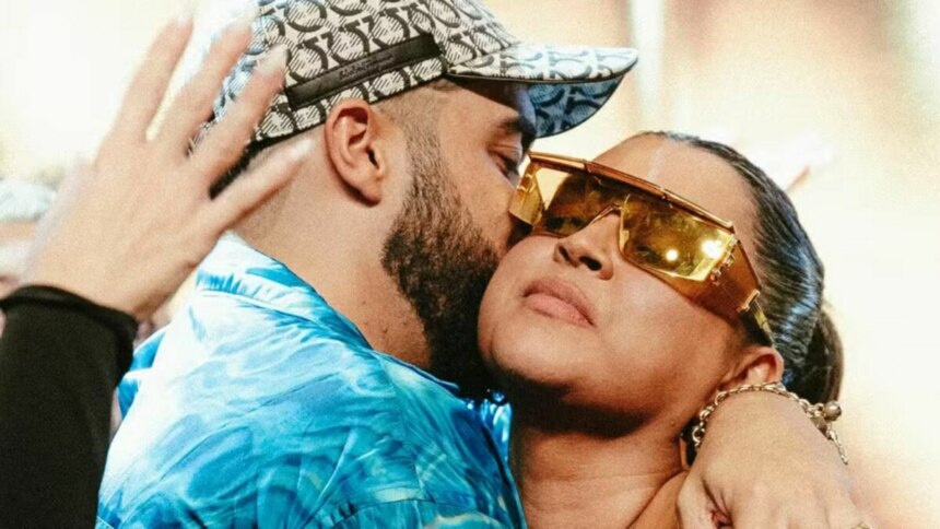 Gominho abraçando e beijando Preta Gil antes da morte