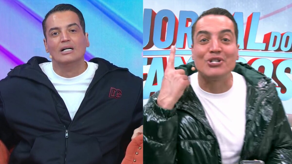 Leo Dias cabisbaixo no Fofocalizando e animado no Jornal dos Famosos