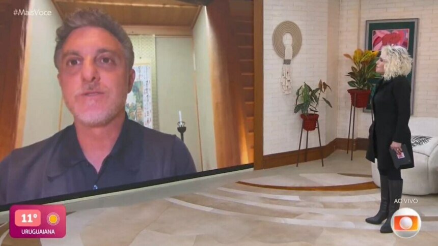Luciano Huck e Ana Maria Braga prestando homenagem a Preta Gil no Mais Você