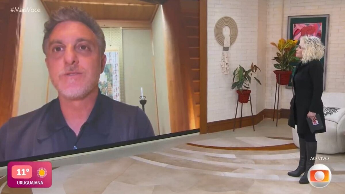 Luciano Huck e Ana Maria Braga prestando homenagem a Preta Gil no Mais Você