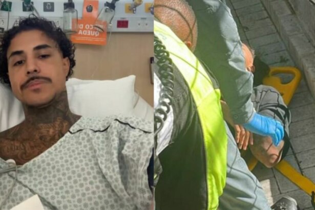 MC Livinho no hospital e em imagens do acidente que sofreu