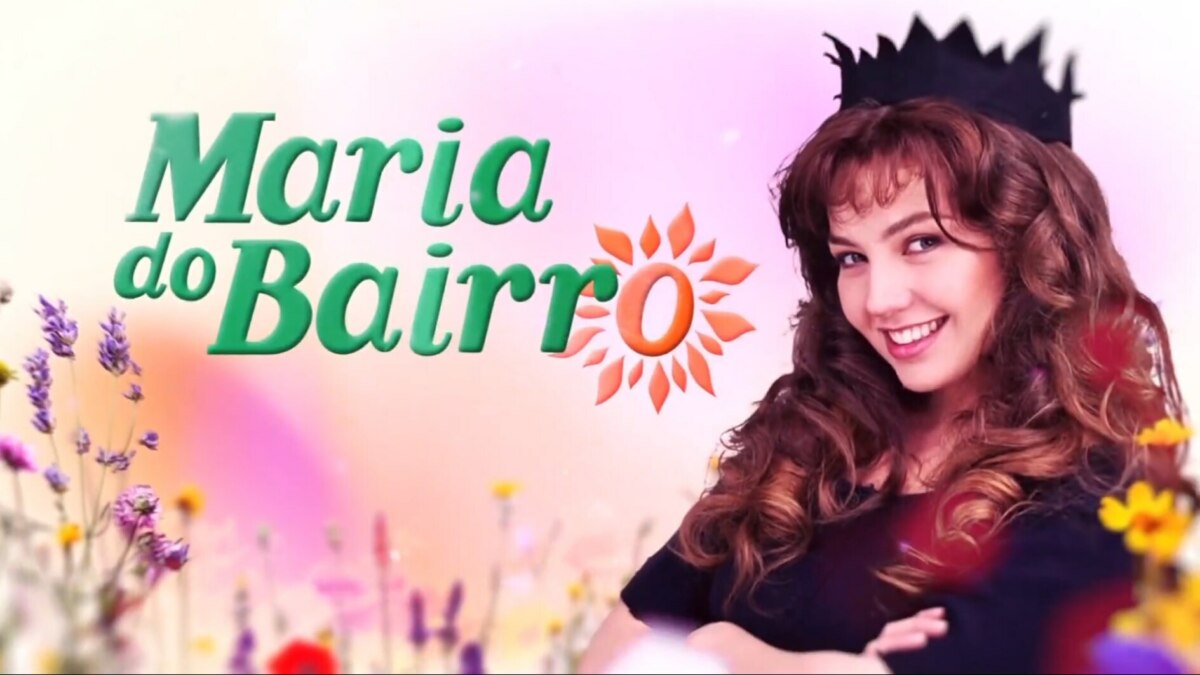 Logo da reprise de Maria do Bairro no SBT, divulgada na chamada