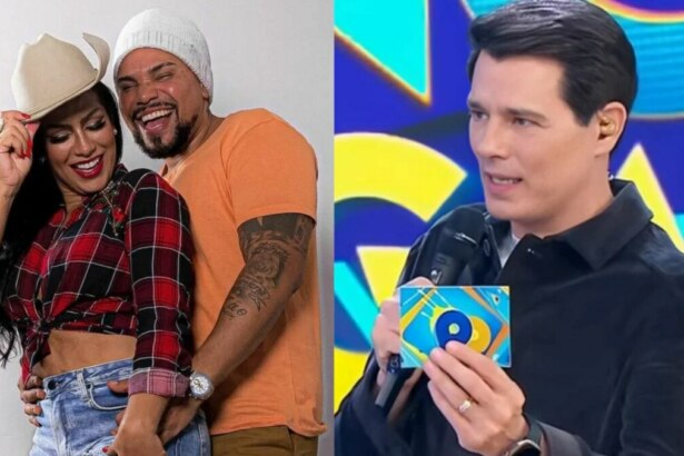 Naldo e Moranguinho em uma montagem com Celso Portiolli no Passa ou Repassa