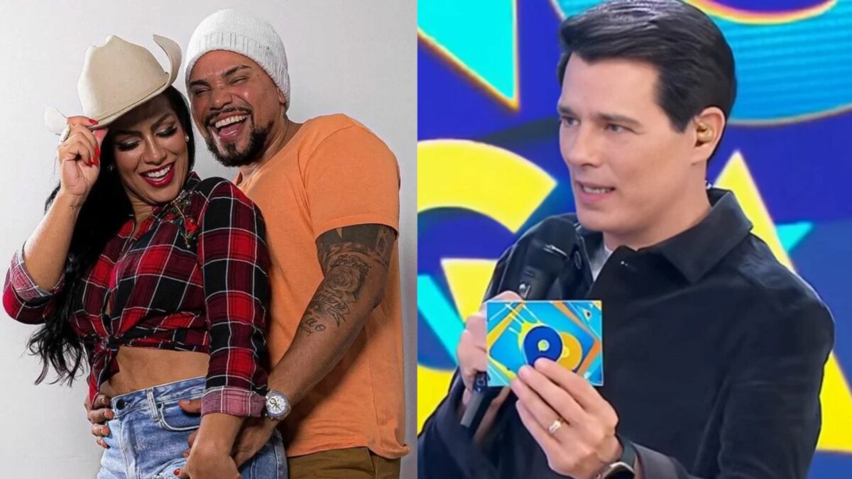 Naldo e Moranguinho em uma montagem com Celso Portiolli no Passa ou Repassa