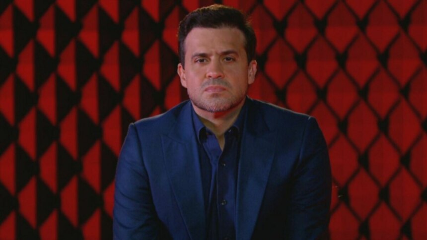 Pablo Marçal, em trecho da estreia do No alvo, no cenário vermelho