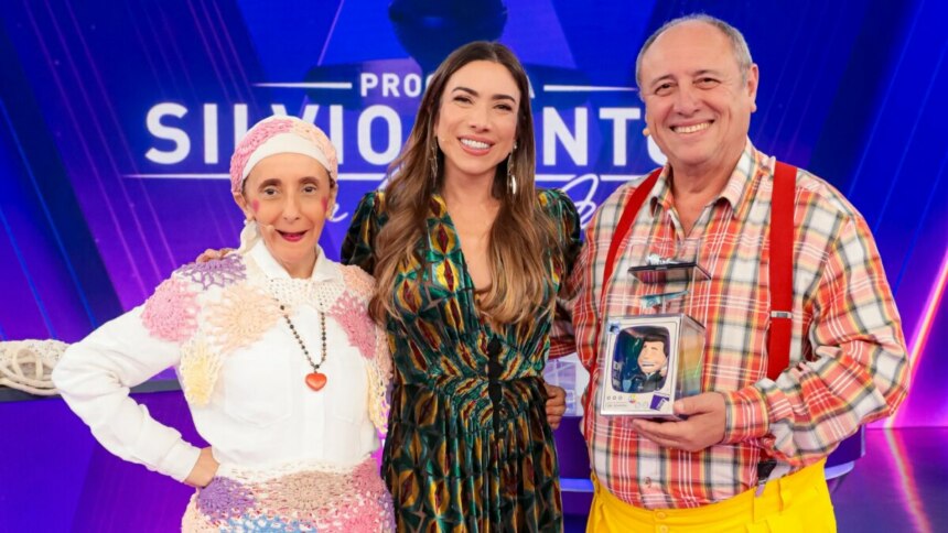 Pedro Bismarck e Gorete Milagres, ao lado de Patricia Abravanel, no Programa Silvio Santos
