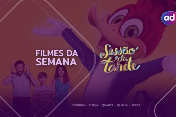 Pica-Pau com os braços abertos na arte dos filmes da semana da Sessão da Tarde
