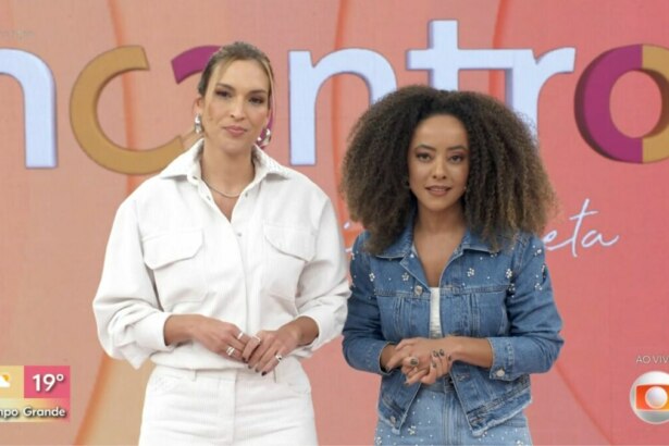 Talitha Morete e Valéria Almeida apresentando o Encontro