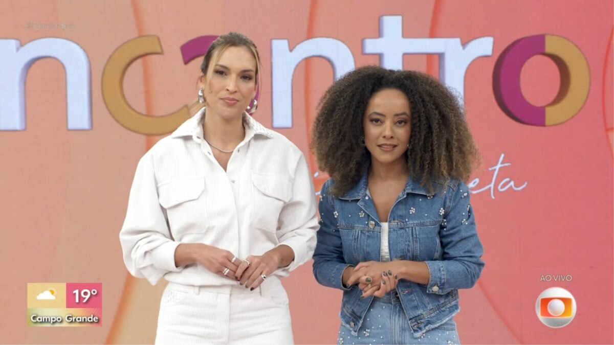 Talitha Morete e Valéria Almeida apresentando o Encontro