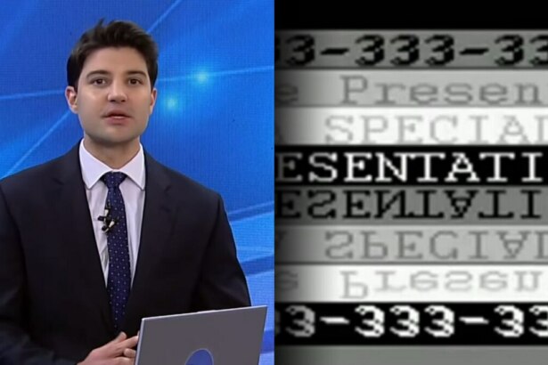 Rafael Algarte divide tela com mensagens subliminares na invasão do sinal da Record News